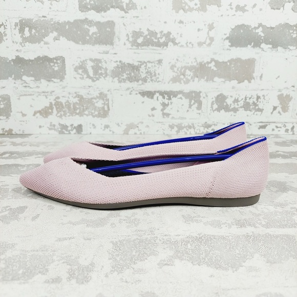 NEW Rothy's The Flat Pink Knit Pointy Toe Slip On Loafers E259